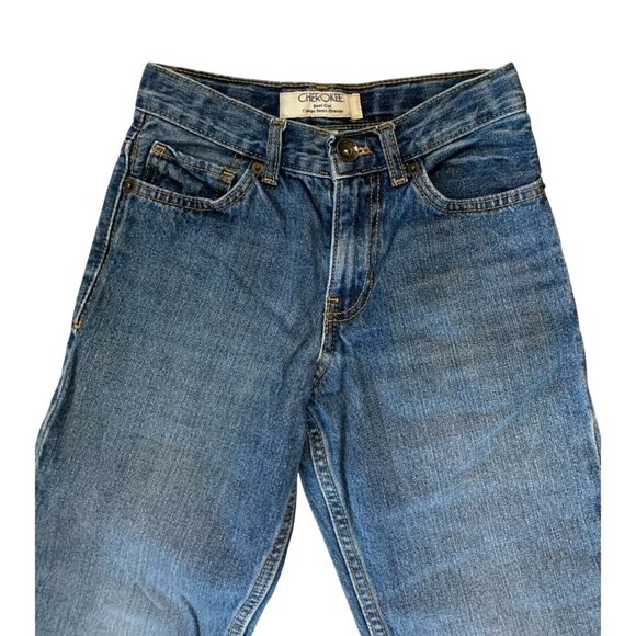 Cherokee Girls 10 Bootcut Jeans Y2K Adjustable Waist Blue denim Vintage - Picture 2 of 3